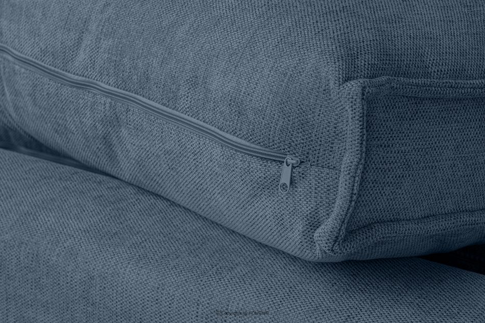 NAPI II Narożnik w tkaninie plecionej z funkcją spania jasny niebieski lewy/prawy jasny niebieski - zdjęcie 10