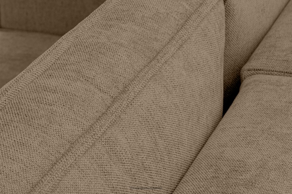 NAPI II Narożnik z funkcją spania w tkaninie plecionej jasny brązowy lewy/prawy jasny brązowy - zdjęcie 8