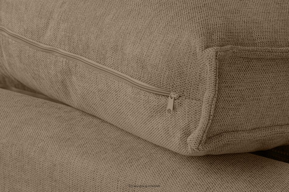 NAPI II Narożnik z funkcją spania w tkaninie plecionej jasny brązowy lewy/prawy jasny brązowy - zdjęcie 10