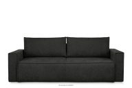 Sofa 3 z funkcją spania w tkaninie plecionej antracytowy