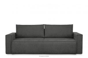NAPI II, https://konsimo.pl/kolekcja/napi-ii/ Sofa 3 z funkcją spania w tkaninie plecionej stalowy stalowy - zdjęcie
