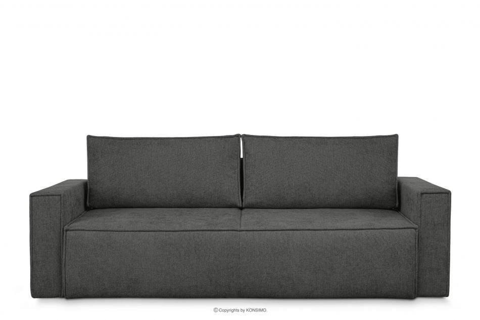 NAPI II Sofa 3 z funkcją spania w tkaninie plecionej stalowy stalowy - zdjęcie 0