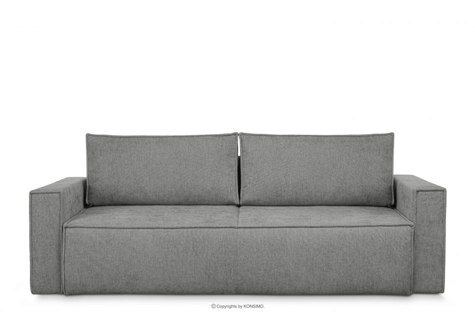 NAPI II Sofa 3 z funkcją spania w tkaninie plecionej siwy siwy - zdjęcie 0