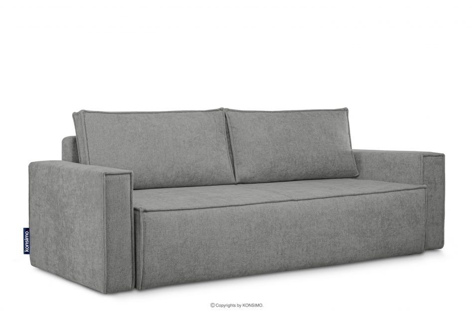 NAPI II Sofa 3 z funkcją spania w tkaninie plecionej siwy siwy - zdjęcie 2