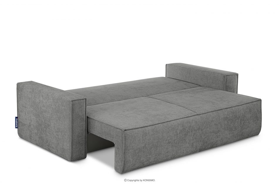 NAPI II Sofa 3 z funkcją spania w tkaninie plecionej siwy siwy - zdjęcie 4