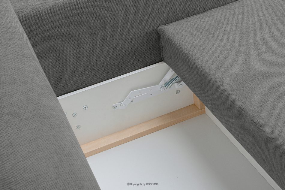 NAPI II Sofa 3 z funkcją spania w tkaninie plecionej siwy siwy - zdjęcie 10