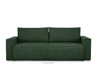 Sofa 3 z funkcją spania w tkaninie plecionej zielony