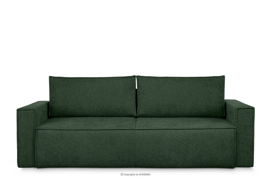 NAPI II Sofa 3 z funkcją spania w tkaninie plecionej zielony zielony - zdjęcie 0
