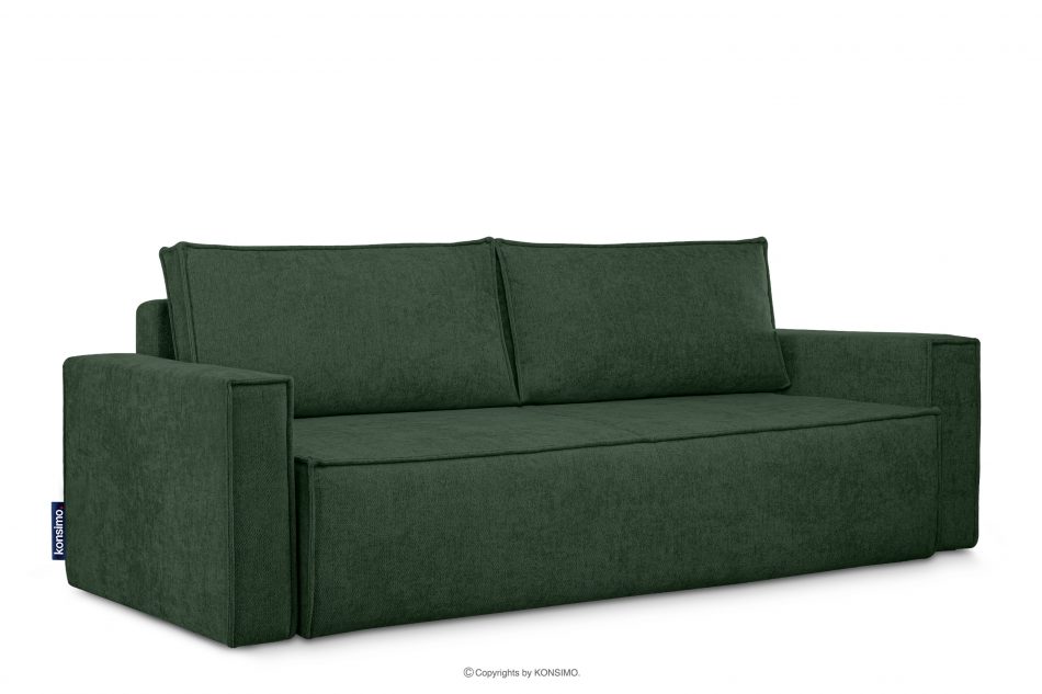NAPI II Sofa 3 z funkcją spania w tkaninie plecionej zielony zielony - zdjęcie 2