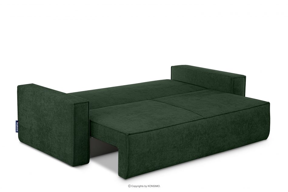 NAPI II Sofa 3 z funkcją spania w tkaninie plecionej zielony zielony - zdjęcie 4