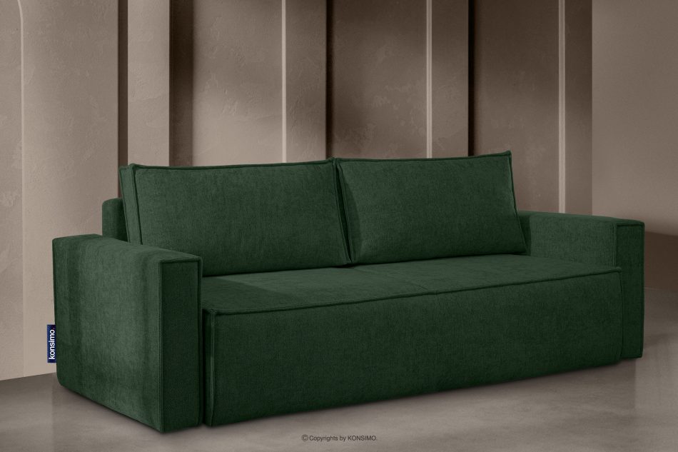 NAPI II Sofa 3 z funkcją spania w tkaninie plecionej zielony zielony - zdjęcie 12