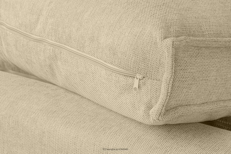 NAPI II Sofa 3 z funkcją spania w tkaninie plecionej ciemny kremowy ciemny kremowy - zdjęcie 9