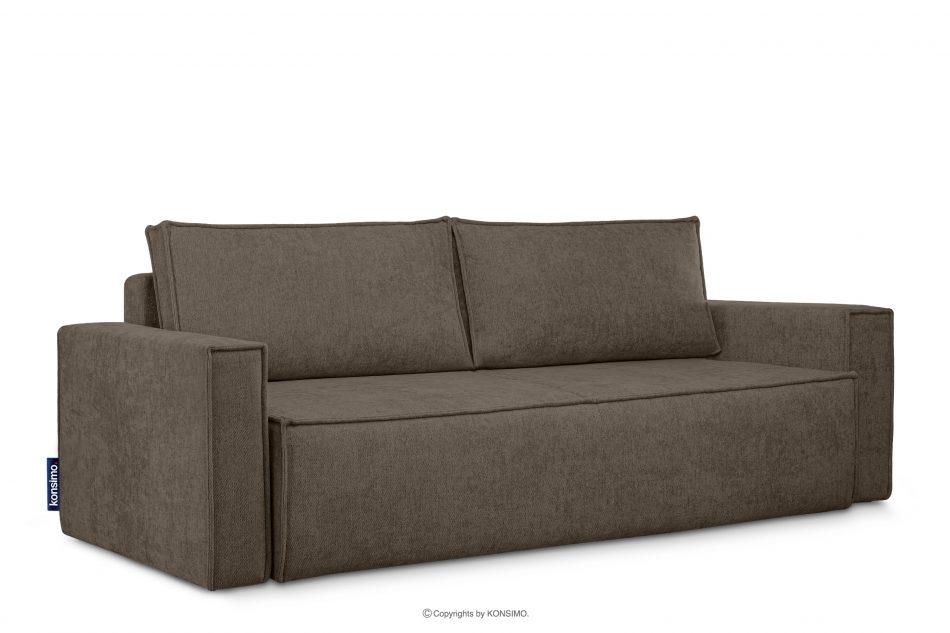 NAPI II Sofa 3 z funkcją spania w tkaninie plecionej chłodny brąz chłodny brąz - zdjęcie 2