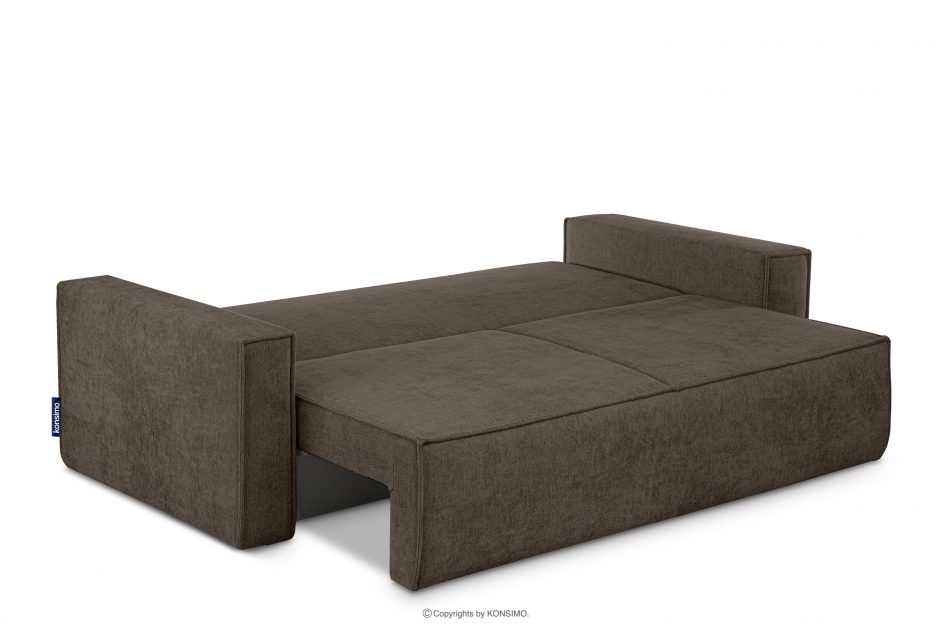 NAPI II Sofa 3 z funkcją spania w tkaninie plecionej chłodny brąz chłodny brąz - zdjęcie 4