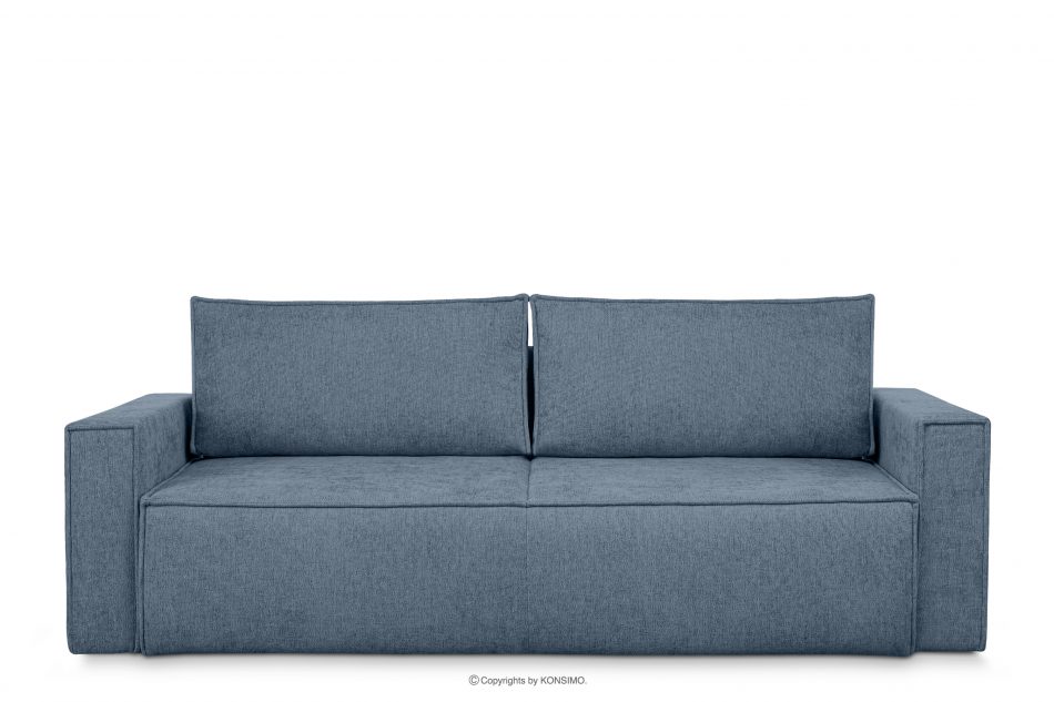 NAPI II Sofa 3 z funkcją spania w tkaninie plecionej jasny niebieski jasny niebieski - zdjęcie 0