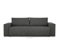Sofa 3 w tkaninie plecionej z funkcją spania stalowy