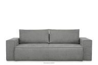 Sofa 3 w tkaninie plecionej z funkcją spania siwy