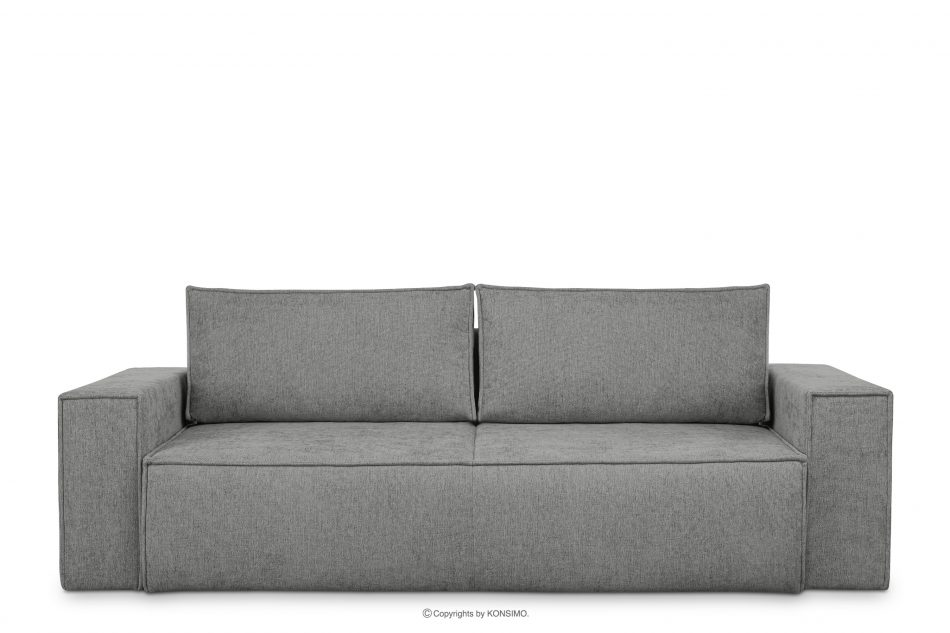 NAPI II Sofa 3 w tkaninie plecionej z funkcją spania siwy siwy - zdjęcie 0