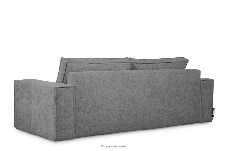 NAPI II Sofa 3 w tkaninie plecionej z funkcją spania siwy siwy - zdjęcie 3