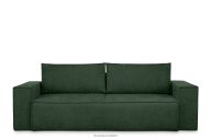 Sofa 3 w tkaninie plecionej z funkcją spania zielony