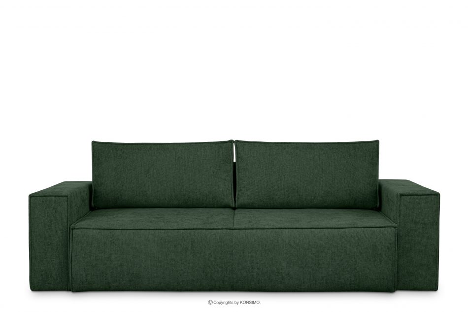 NAPI II Sofa 3 w tkaninie plecionej z funkcją spania zielony zielony - zdjęcie 0