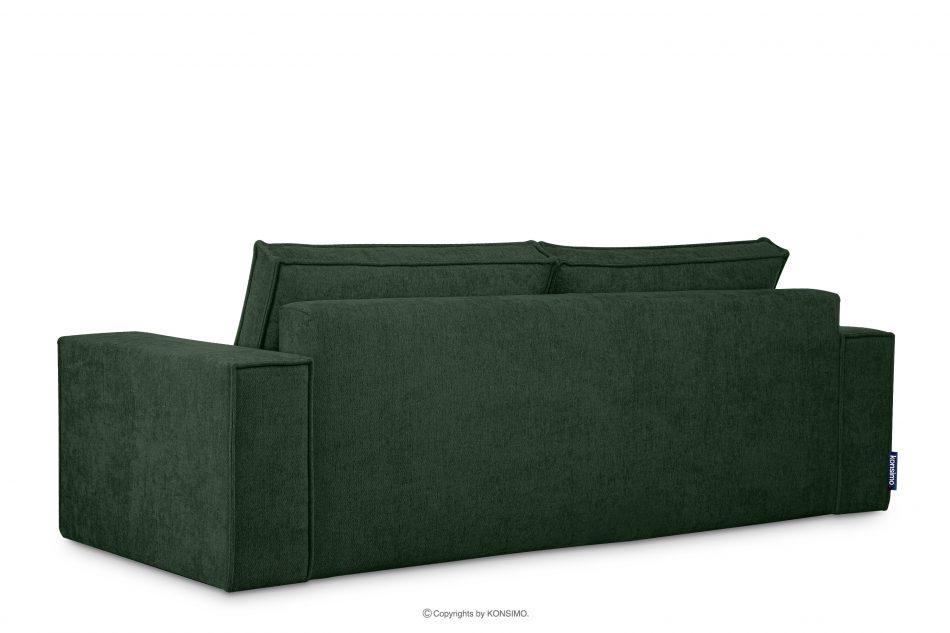 NAPI II Sofa 3 w tkaninie plecionej z funkcją spania zielony zielony - zdjęcie 3