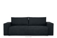 Sofa 3 w tkaninie plecionej z funkcją spania ciemny granatowy