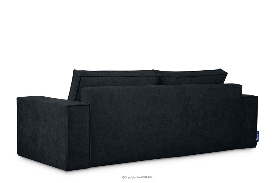 NAPI II Sofa 3 w tkaninie plecionej z funkcją spania ciemny granatowy ciemny granatowy - zdjęcie 3