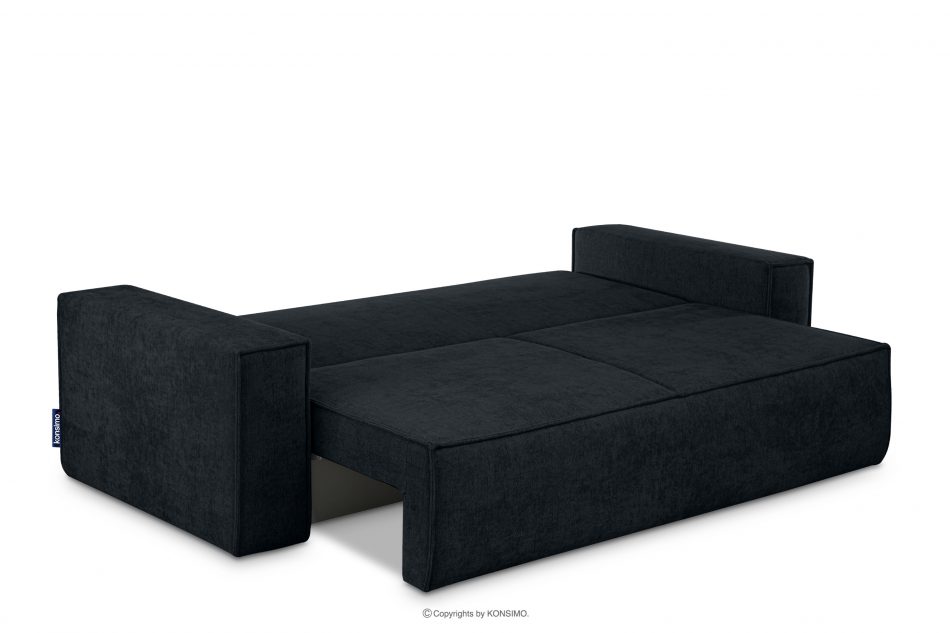 NAPI II Sofa 3 w tkaninie plecionej z funkcją spania ciemny granatowy ciemny granatowy - zdjęcie 4