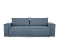Sofa 3 w tkaninie plecionej z funkcją spania jasny niebieski