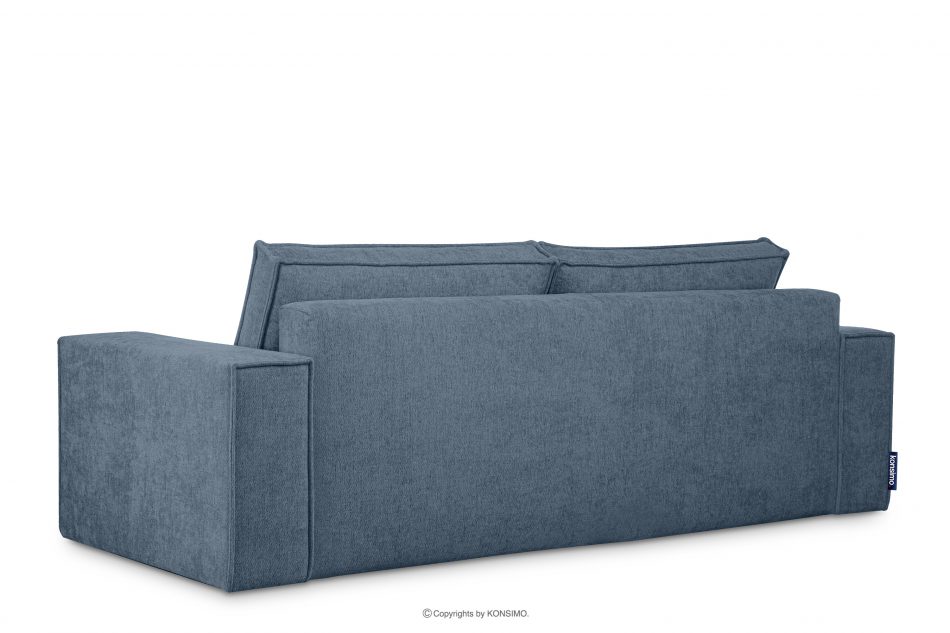 NAPI II Sofa 3 w tkaninie plecionej z funkcją spania jasny niebieski jasny niebieski - zdjęcie 3