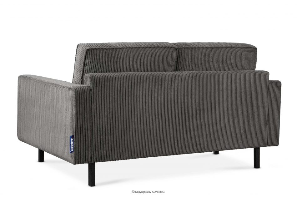 INVIA Sofa loftowa sztruks 2 osobowa szary szary - zdjęcie 5