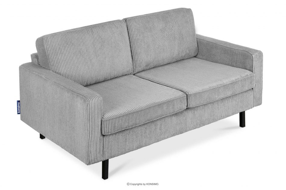 INVIA Sofa loftowa sztruks 2 osobowa popielaty popielaty - zdjęcie 2