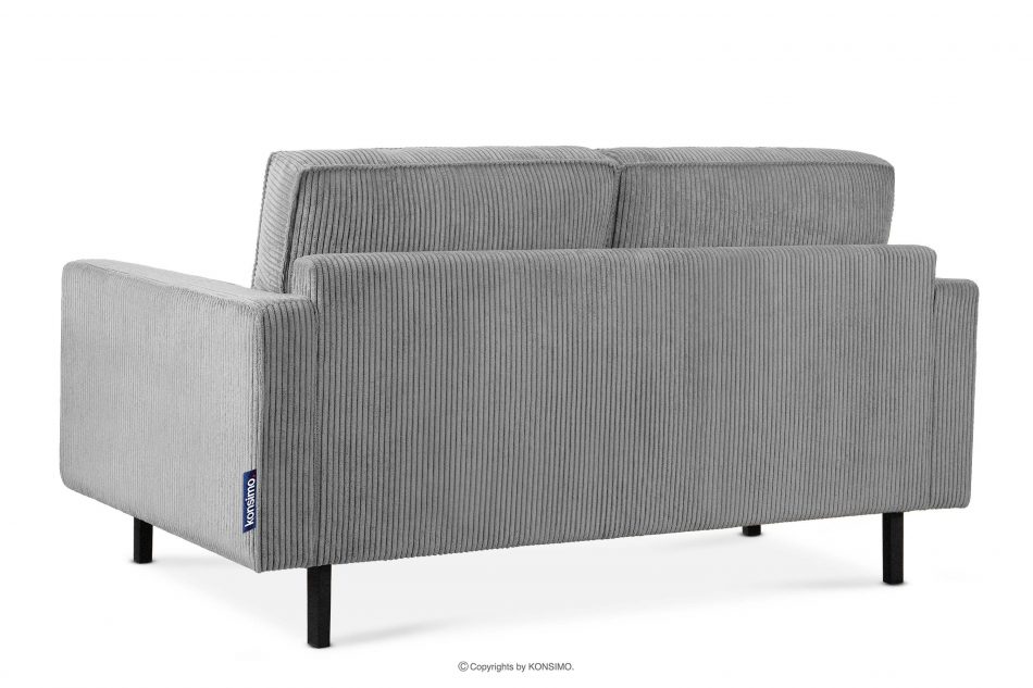 INVIA Sofa loftowa sztruks 2 osobowa popielaty popielaty - zdjęcie 5