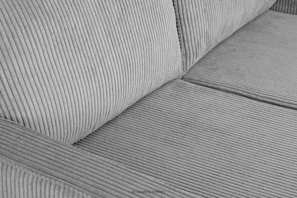 INVIA Sofa loftowa sztruks 2 osobowa popielaty popielaty - zdjęcie 9