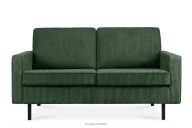 Sofa loftowa sztruks 2 osobowa ciemny zielony