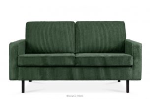 INVIA, https://konsimo.pl/kolekcja/invia/ Sofa loftowa sztruks 2 osobowa ciemny zielony ciemny zielony - zdjęcie