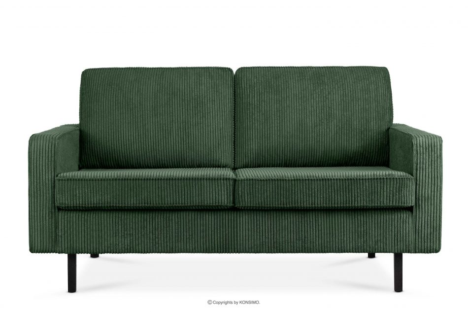 INVIA Sofa loftowa sztruks 2 osobowa ciemny zielony ciemny zielony - zdjęcie 0