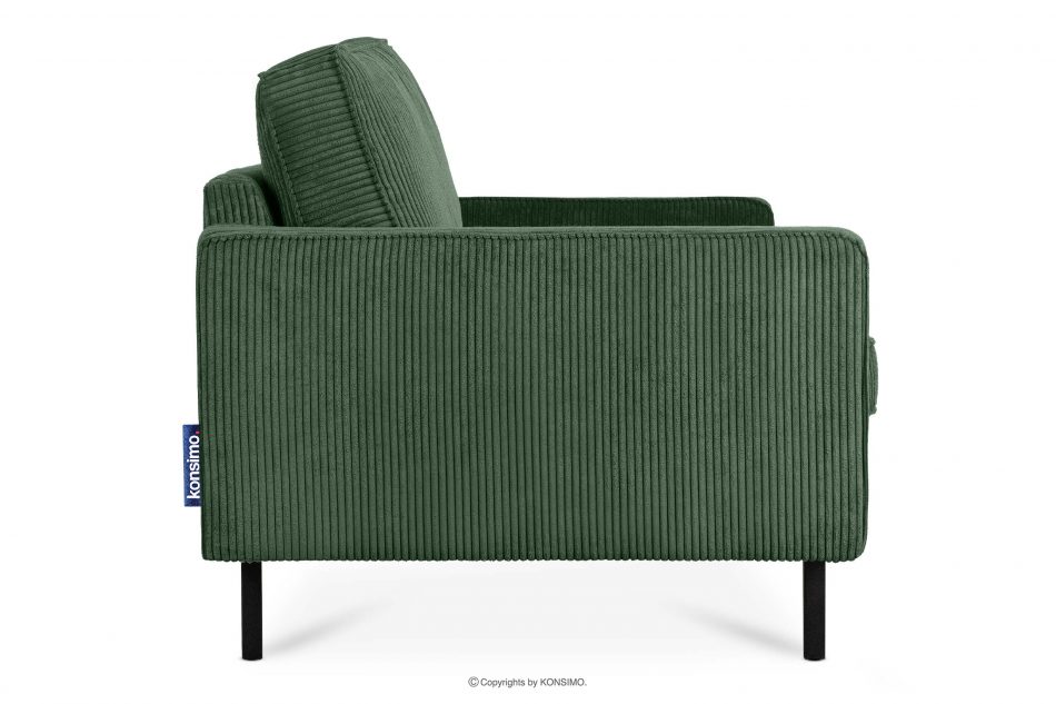 INVIA Sofa loftowa sztruks 2 osobowa ciemny zielony ciemny zielony - zdjęcie 4