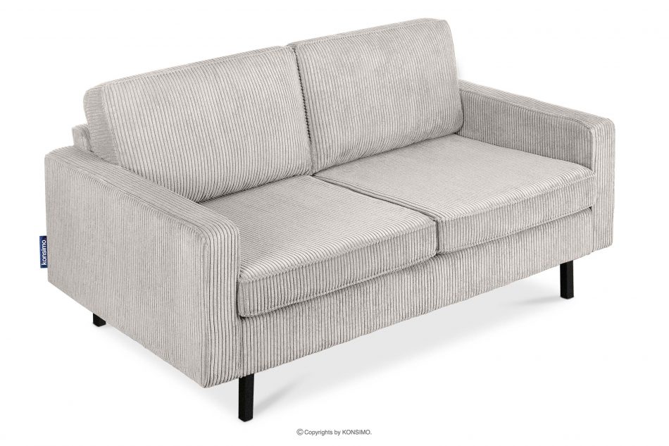 INVIA Sofa loftowa sztruks 2 osobowa kremowy kremowy - zdjęcie 2