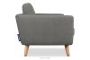 TAGIO II Skandynawska sofa 2 osobowa z pikowaniem w tkaninie plecionej popielaty popielaty - zdjęcie 5