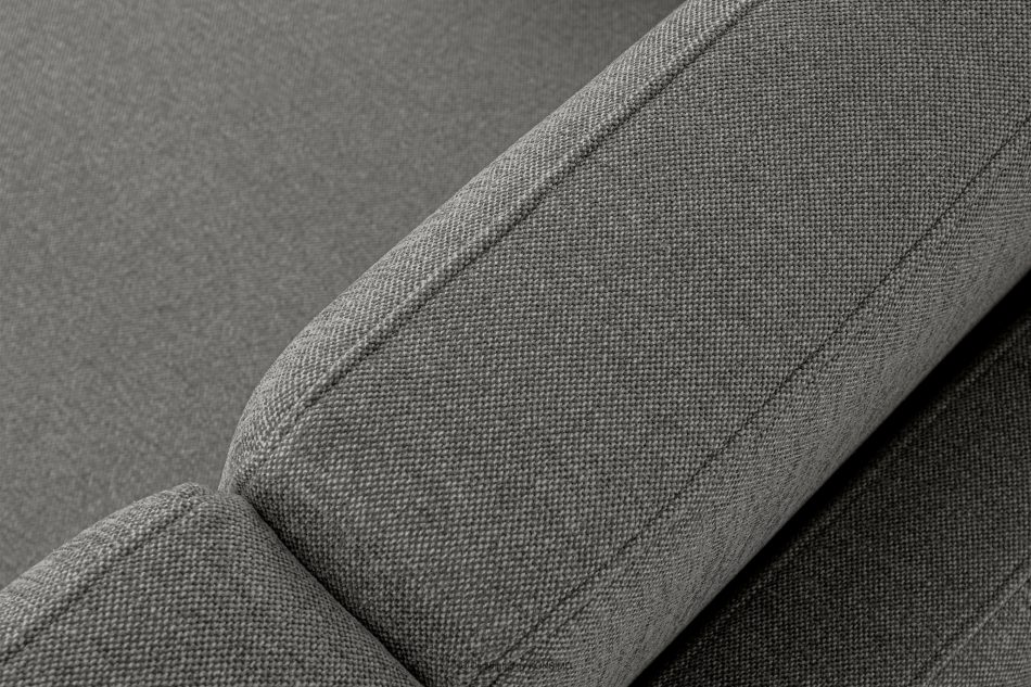 TAGIO II Skandynawska sofa 2 osobowa z pikowaniem w tkaninie plecionej popielaty popielaty - zdjęcie 5
