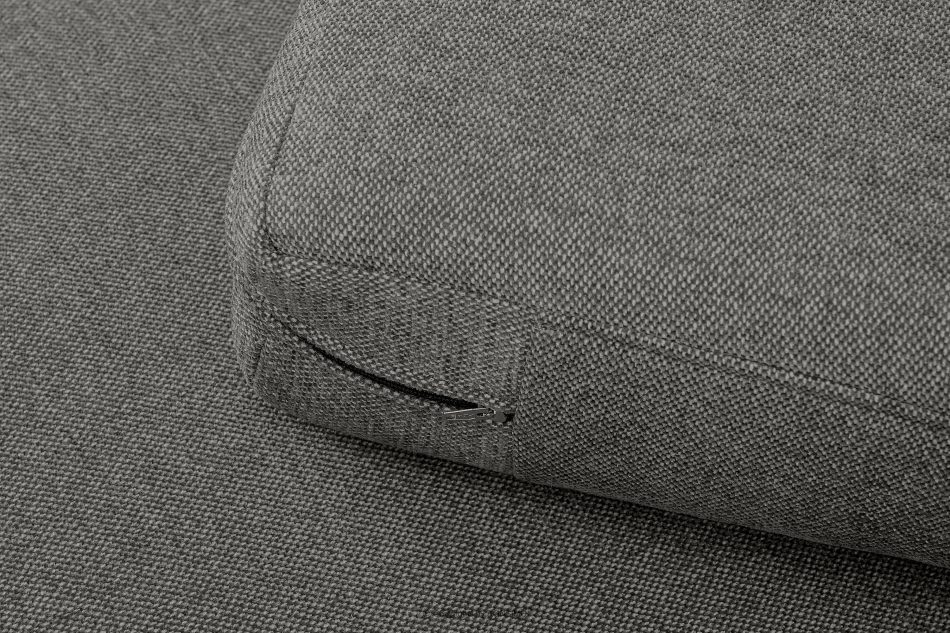 TAGIO II Skandynawska sofa 2 osobowa z pikowaniem w tkaninie plecionej popielaty popielaty - zdjęcie 6