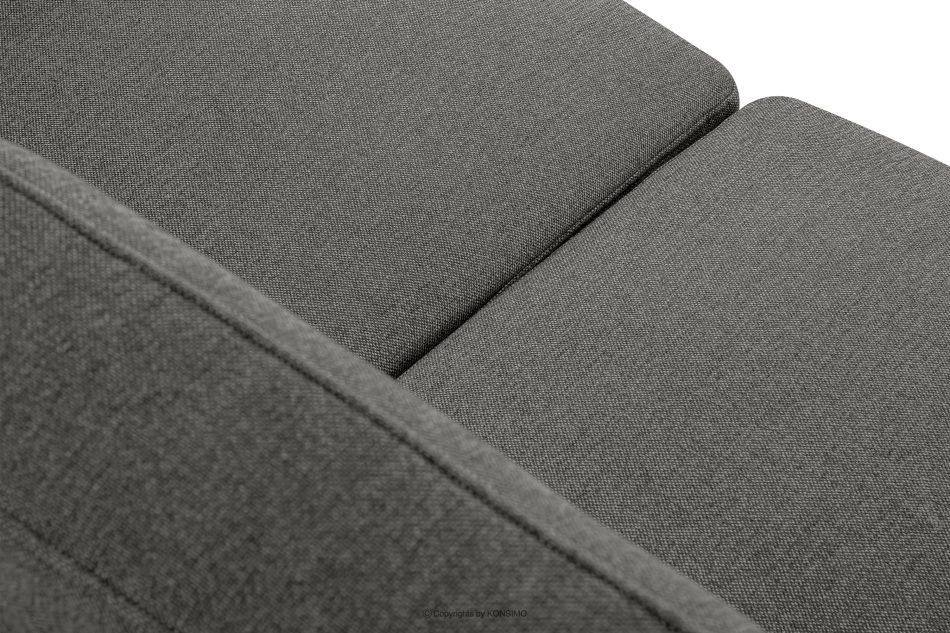 TAGIO II Skandynawska sofa 2 osobowa z pikowaniem w tkaninie plecionej popielaty popielaty - zdjęcie 8