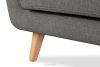 TAGIO II Skandynawska sofa 2 osobowa z pikowaniem w tkaninie plecionej popielaty popielaty - zdjęcie 10