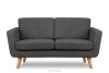 TAGIO II Skandynawska sofa 2 osobowa z pikowaniem w tkaninie plecionej grafitoowy grafitowy - zdjęcie 1