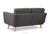 TAGIO II Skandynawska sofa 2 osobowa z pikowaniem w tkaninie plecionej grafitoowy grafitowy - zdjęcie 4