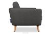 TAGIO II Skandynawska sofa 2 osobowa z pikowaniem w tkaninie plecionej grafitoowy grafitowy - zdjęcie 5