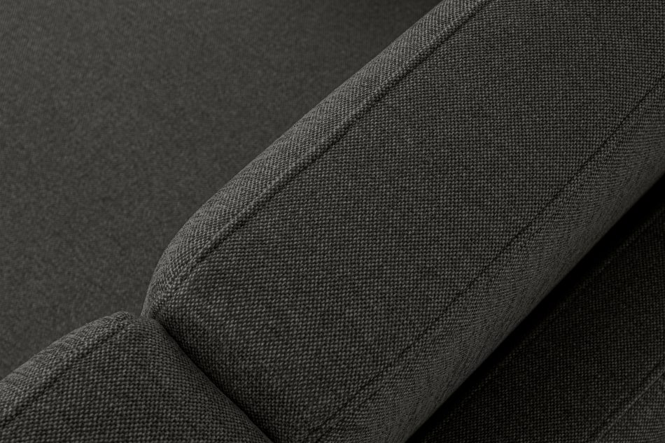 TAGIO II Skandynawska sofa 2 osobowa z pikowaniem w tkaninie plecionej grafitoowy grafitowy - zdjęcie 5