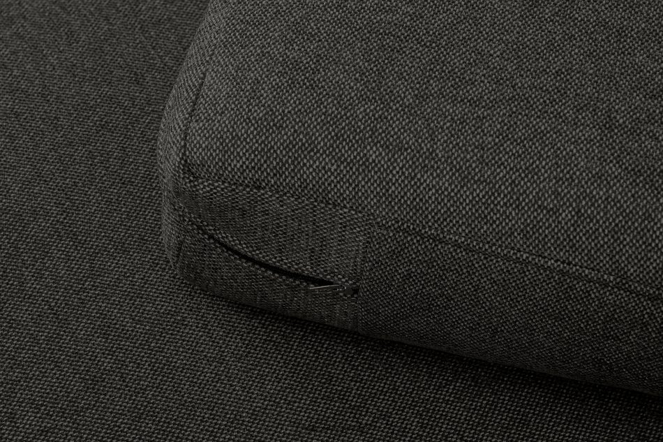 TAGIO II Skandynawska sofa 2 osobowa z pikowaniem w tkaninie plecionej grafitoowy grafitowy - zdjęcie 6